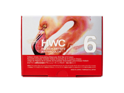 Zestaw akwareli Artists’ Watercolor Granulating Bird - Holbein - 6 x 5 ml