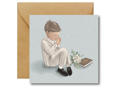 Greeting card - Hi Little - First Communion card, 14,5 x 14,5 cm