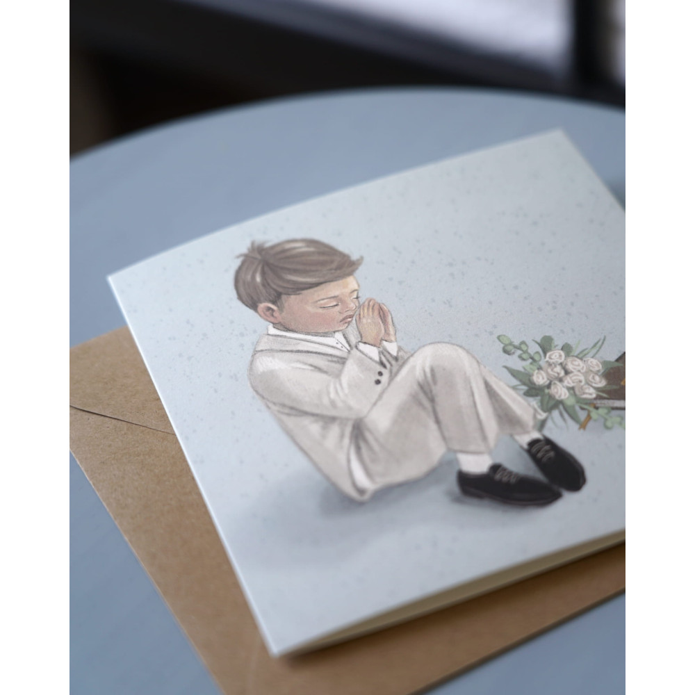 Greeting card - Hi Little - First Communion card, 14,5 x 14,5 cm