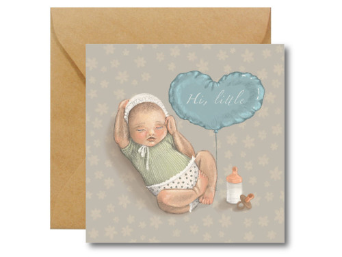 Greeting card - Hi Little - Hi, Little, 14,5 x 14,5 cm