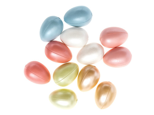 Eggs with holes - DpCraft - pastel, 4 cm, 12 pcs.