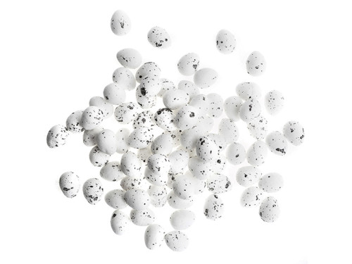 Styrofoam speckled eggs - DpCraft - white, 1,8 cm, 80 pcs.