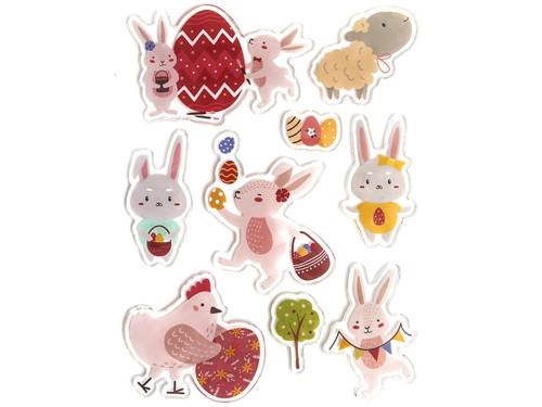 Set of Easter gel stickers - DpCraft - 9 pcs.
