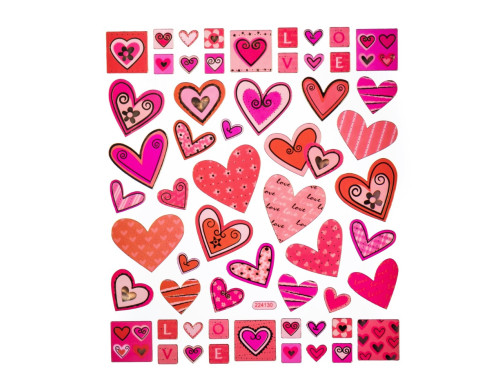 Hearts stickers - DpCraft - 57 pcs.