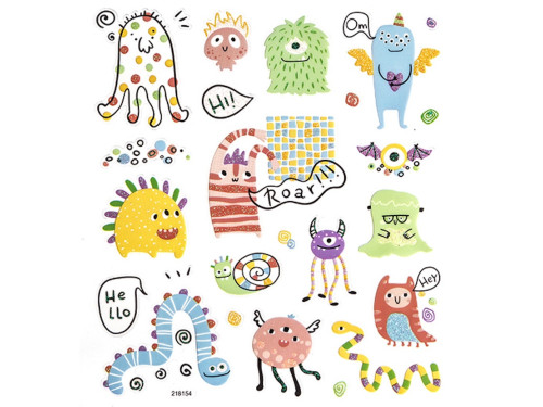 Monsters stickers - DpCraft - 24 pcs.