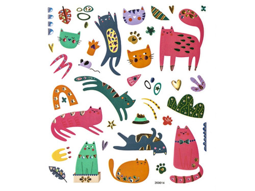 Funny Cats stickers - DpCraft - 38 pcs.