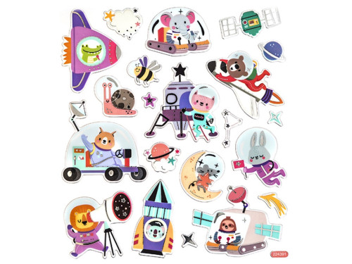 Space Animals stickers - DpCraft - 20 pcs.