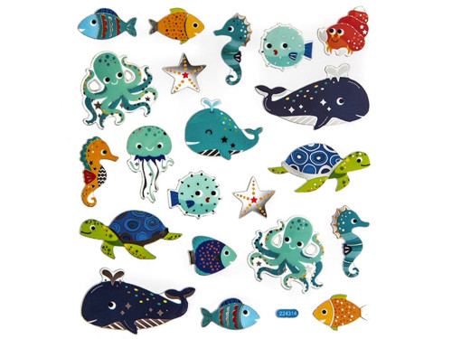 Underwater World stickers - DpCraft - 21 pcs.