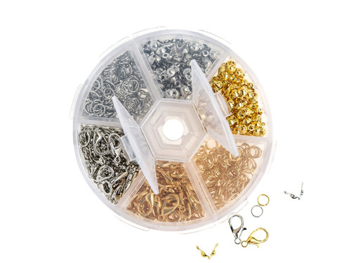 Jewelry making set - DpCraft - silver and gold, 500 pcs.