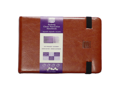 Szkicownik do akwareli Classic Watercolour - Baohong - hot pressed, 9 x 14 cm, 300 g, 24 ark.