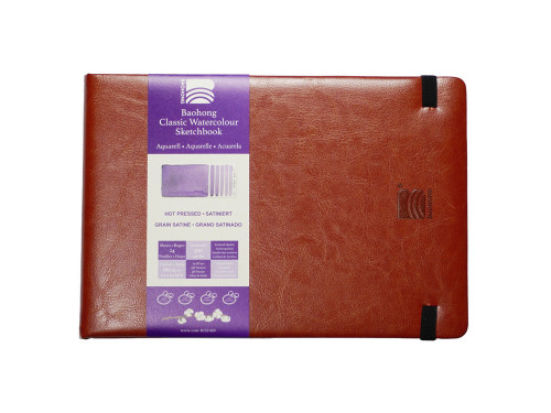 Classic Watercolour Sketchbook - Baohong - hot pressed, 16 x 24 cm, 300 g, 24 sheets