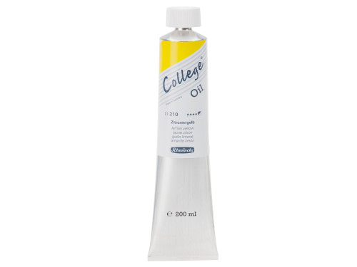College oil paint - Schmincke - 210, Lemon Yellow, 200 ml