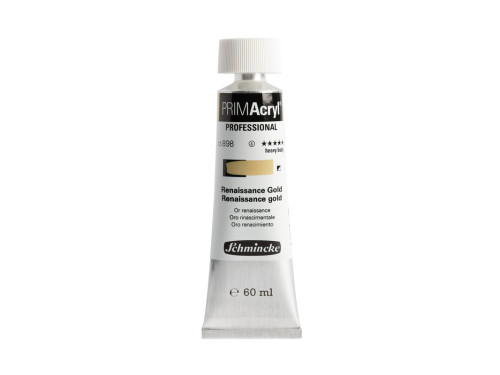 Primacryl professional acrylic paint - Schmincke - 898, Renaissance Gold, 60 ml