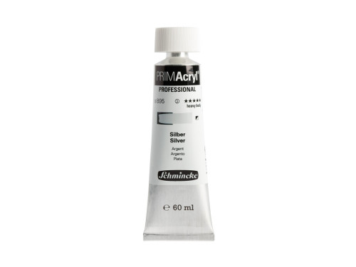 Primacryl professional acrylic paint - Schmincke - 895, Silver, 60 ml