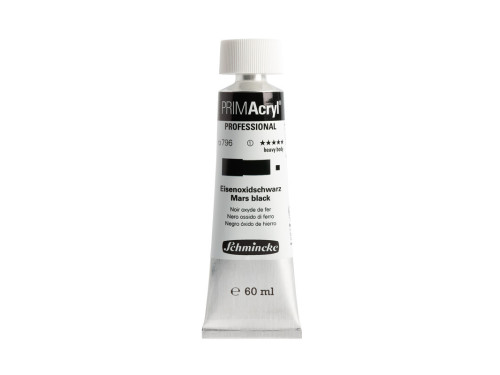 Primacryl professional acrylic paint - Schmincke - 796, Mars Black, 60 ml