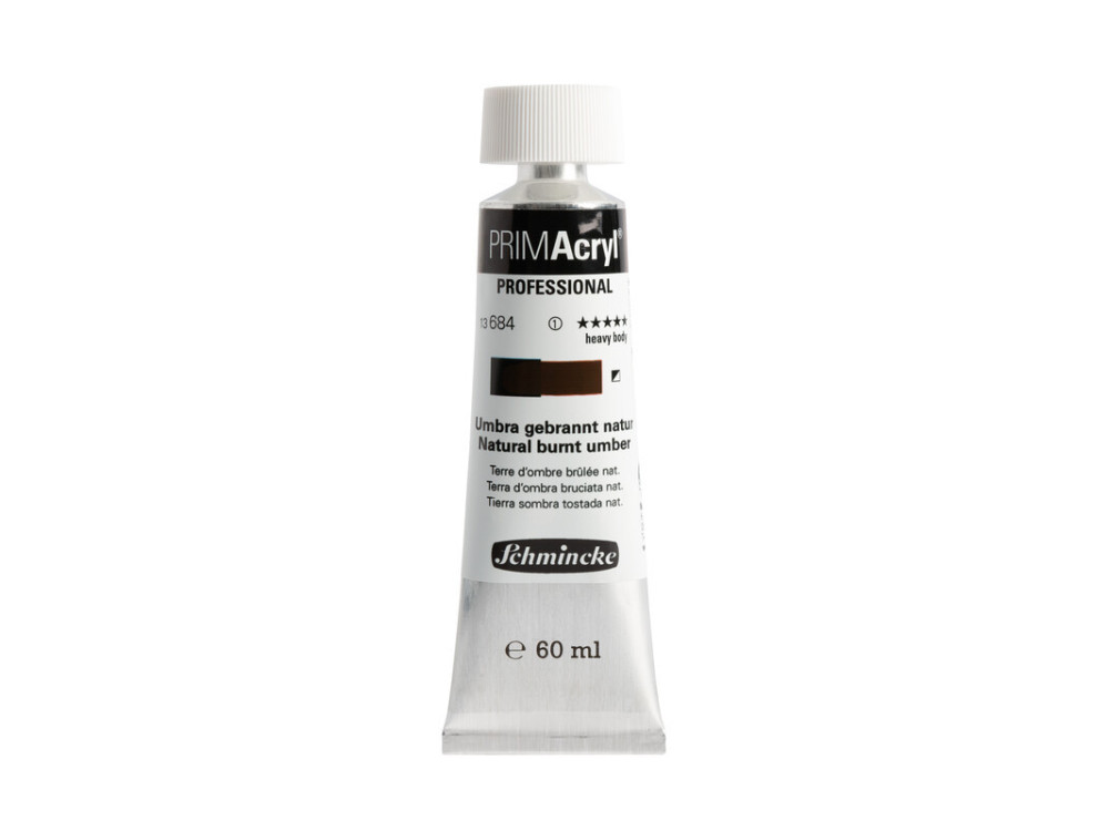 Farba akrylowa PRIMAcryl - Schmincke - 684, Natural Burnt Umber, 60 ml