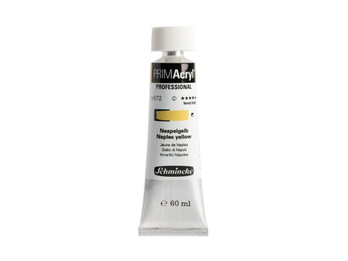Primacryl professional acrylic paint - Schmincke - 672, Naples Yellow, 60 ml