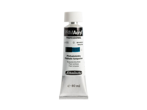 PRIMAcryl professional acrylic paint - Schmincke - 455, Phthalo Turquoise, 60 ml