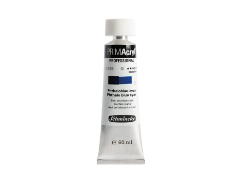 PRIMAcryl professional acrylic paint - Schmincke - 439, Phthalo Blue Cyan, 60 ml