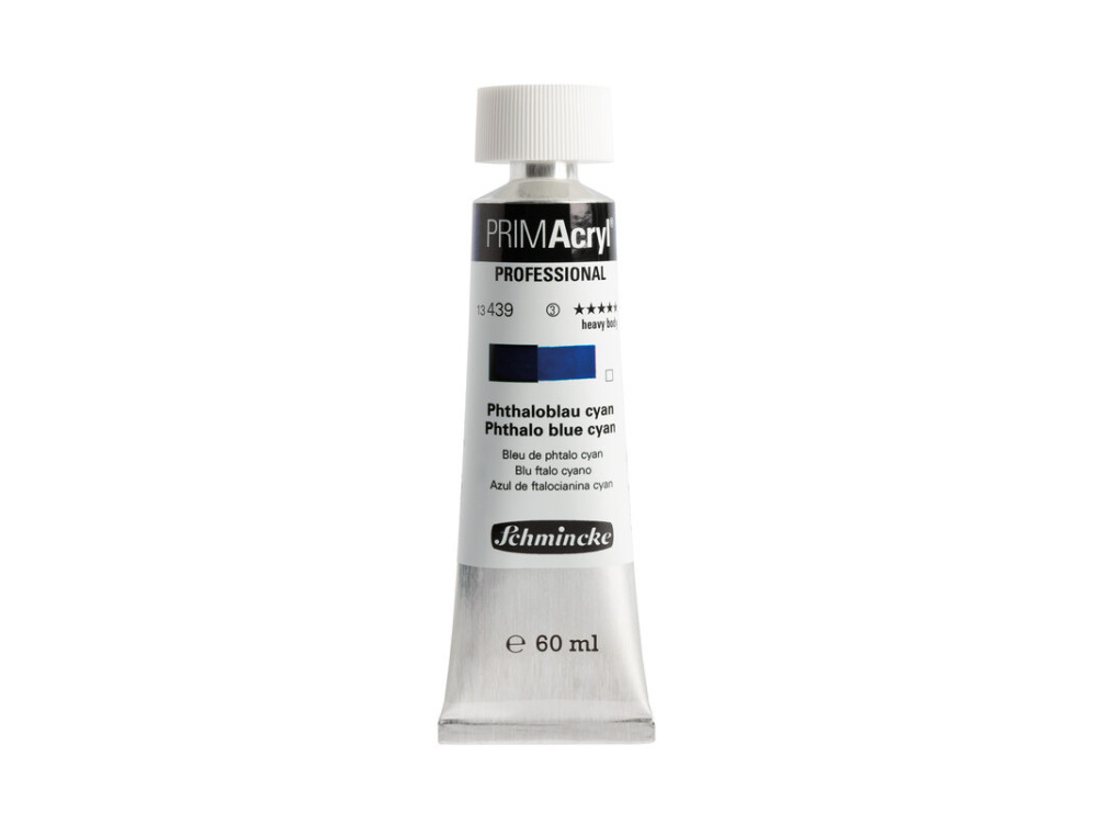 PRIMAcryl professional acrylic paint - Schmincke - 439, Phthalo Blue Cyan, 60 ml