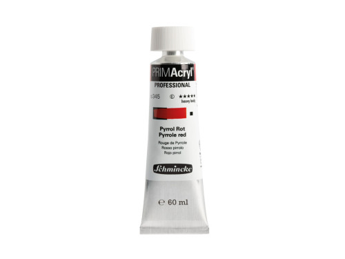 PRIMAcryl professional acrylic paint - Schmincke - 345, Pyrrole Red, 60 ml