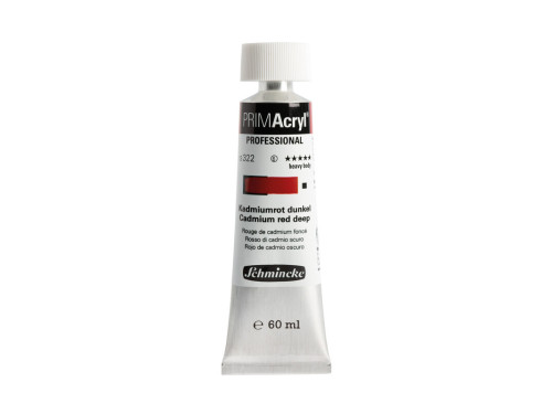 Farba akrylowa PRIMAcryl - Schmincke - 322, Cadmium Red Deep, 60 ml