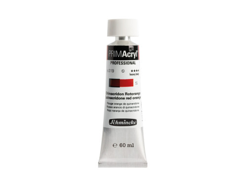 PRIMAcryl professional acrylic paint - Schmincke - 319, Quinacridone Red Orange, 60 ml