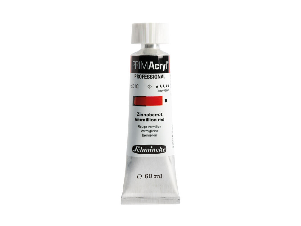PRIMAcryl professional acrylic paint - Schmincke - 318, Vermillion Red, 60 ml