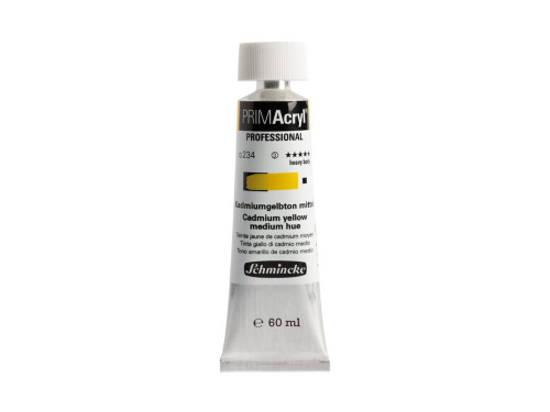 PRIMAcryl professional acrylic paint - Schmincke - 234, Cadmium Yellow Medium Hue, 60 ml