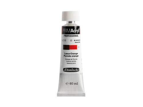 PRIMAcryl professional acrylic paint - Schmincke - 216, Pyrrole Orange, 60 ml