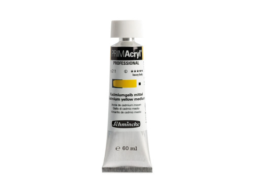 PRIMAcryl professional acrylic paint - Schmincke - 211, Cadmium Yellow Medium, 60 ml