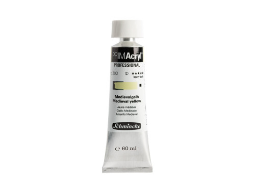 PRIMAcryl professional acrylic paint - Schmincke - 203, Medieval Yellow, 60 ml