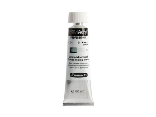 Farba akrylowa PRIMAcryl - Schmincke - 104, Zircon Mixing White, 60 ml