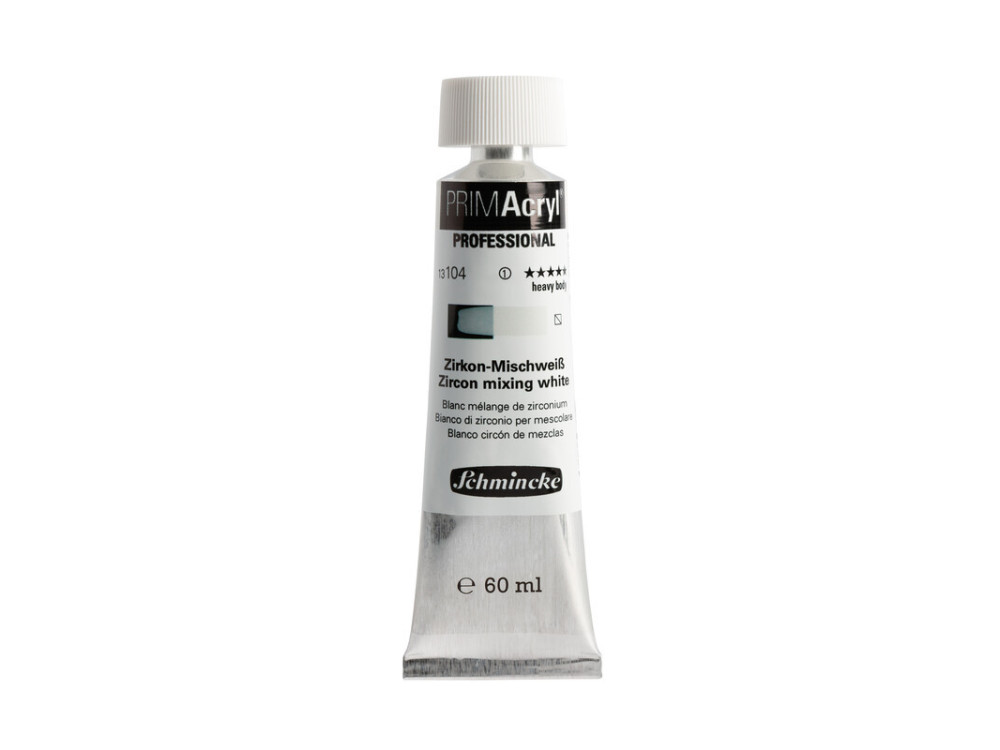 Farba akrylowa PRIMAcryl - Schmincke - 104, Zircon Mixing White, 60 ml