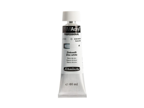 PRIMAcryl professional acrylic paint - Schmincke - 100, Zinc White, 60 ml