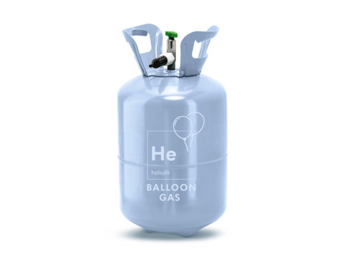 Disposable bottle with helium - light blue, 0,189 m3