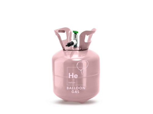 Disposable bottle with helium - pink, 0,189 m3