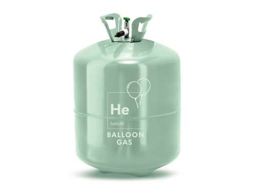 Disposable bottle with helium - green, 0,59 m3