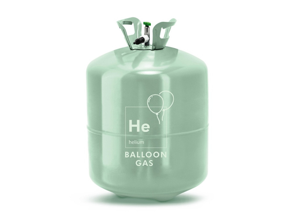 Disposable bottle with helium - green, 0,59 m3