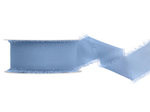 Chiffon ribbon - blue, 4 cm x 10 m