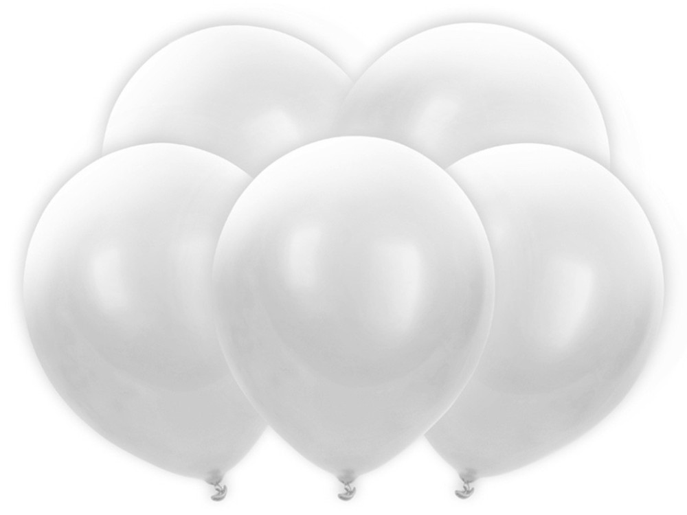 LED balloons - white with colorful light, 30 cm, 5 pcs.