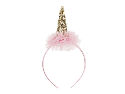 Unicorn headband - pink and gold