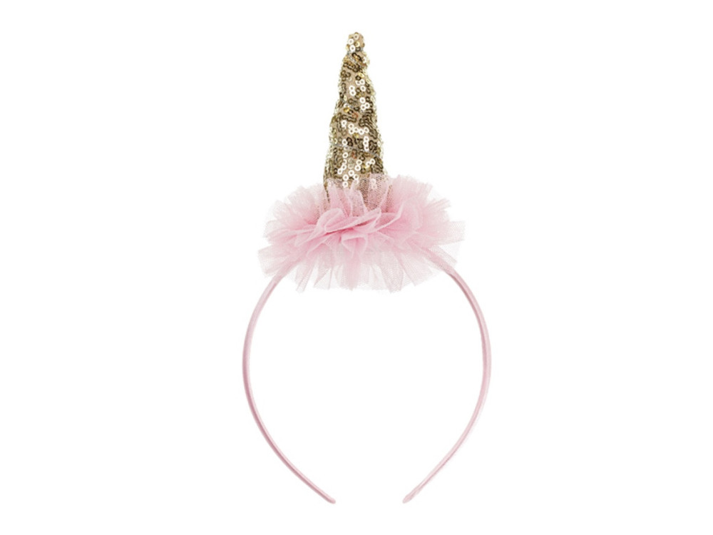 Unicorn headband - pink and gold