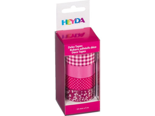 Decorative ribbon with glue - Heyda - Pink