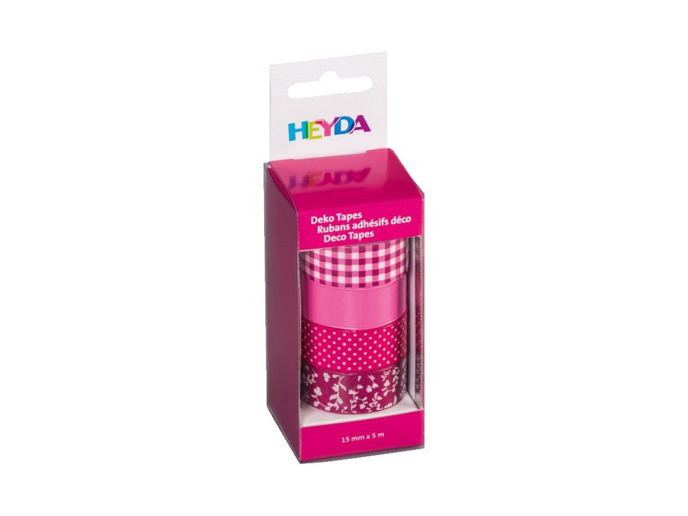 Decorative ribbon with glue - Heyda - Pink