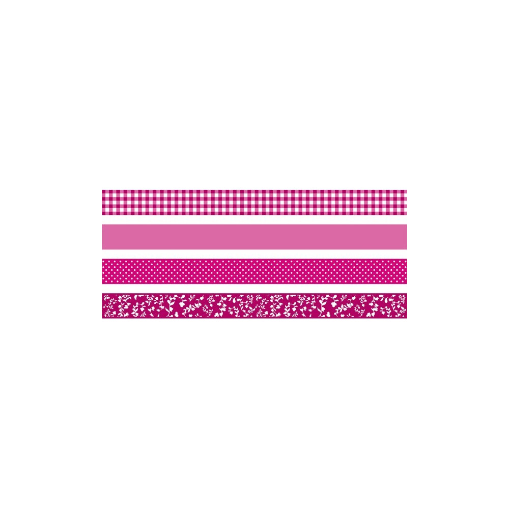 Decorative ribbon with glue - Heyda - Pink