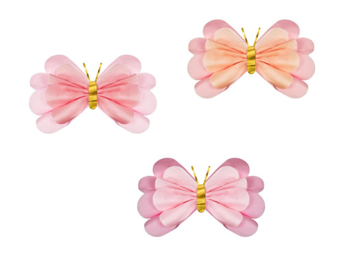 Decorative tissue Butterflies - pink, 50 x 40 cm, 3 pcs.