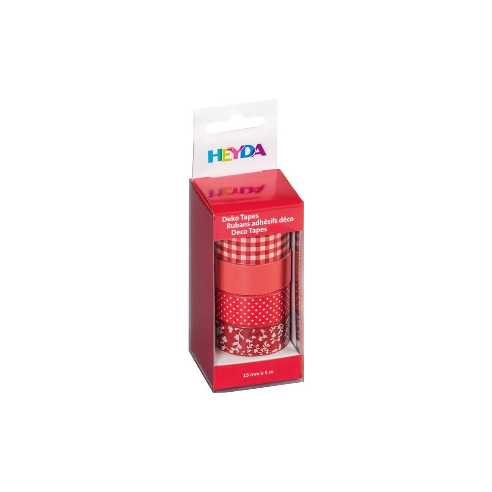 Decorative ribbon with glue - Heyda - Red