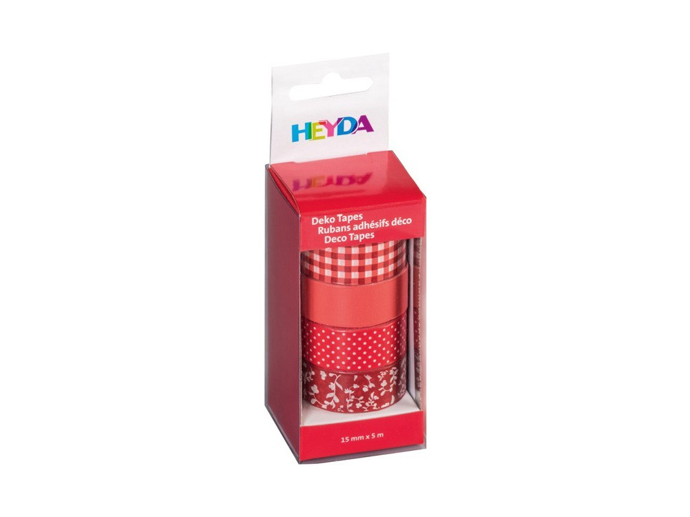 Decorative ribbon with glue - Heyda - Red