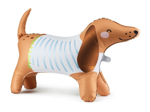 Foil balloon Dachshund - brown, 89 x 58 cm